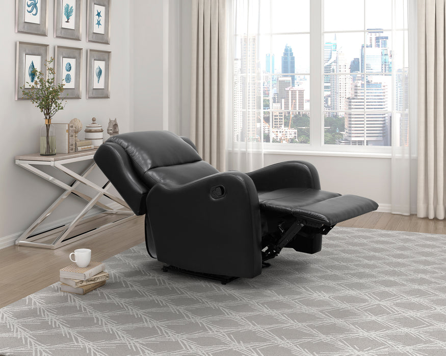 Durant RECLINING CHAIR in Black - 8527BLK-1