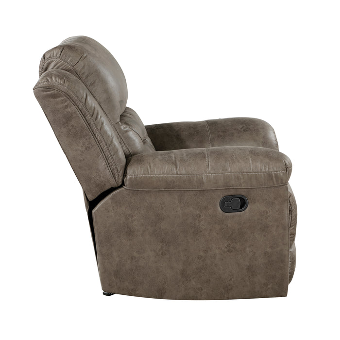 Hazen Rocker Reclining Chair in Brown - 8538BR-1