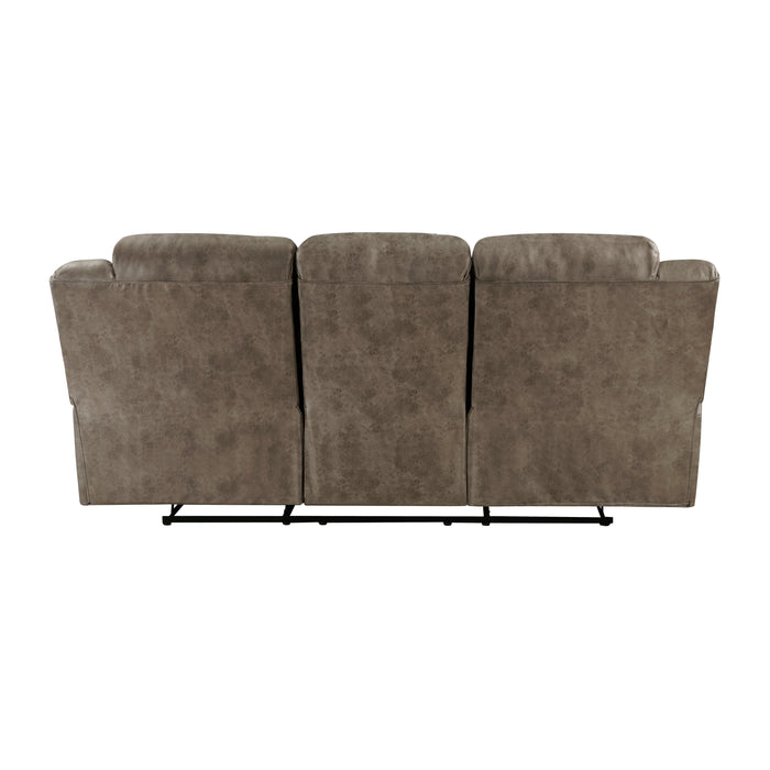 Hazen Double Reclining Sofa in Brown - 8538BR-3