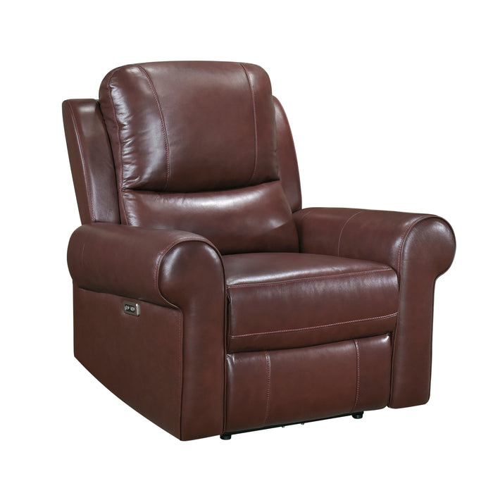 Mccall Power Reclining Chair with Power Headrest and Charging Ports in Brown - 8546BR-1PWH