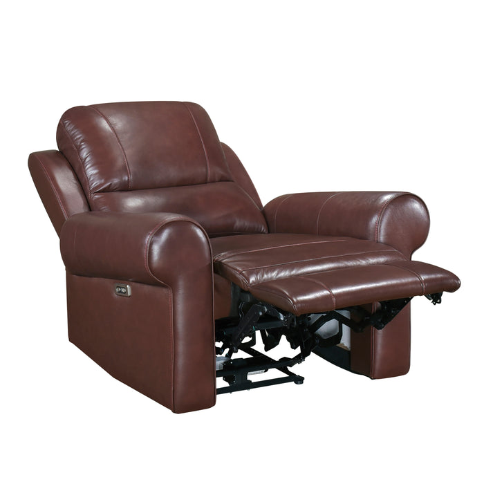 Mccall Power Reclining Chair with Power Headrest and Charging Ports in Brown - 8546BR-1PWH