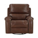 Newnan Swivel Glider Reclining Chair in Brown - 8549BRW-1 image