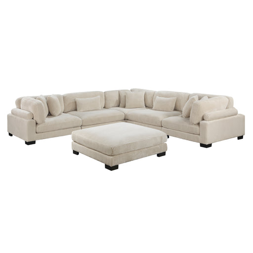 Traverse 6-Piece Modular Sectional with Ottoman in Beige - 8555BE*3CR2ACOT image