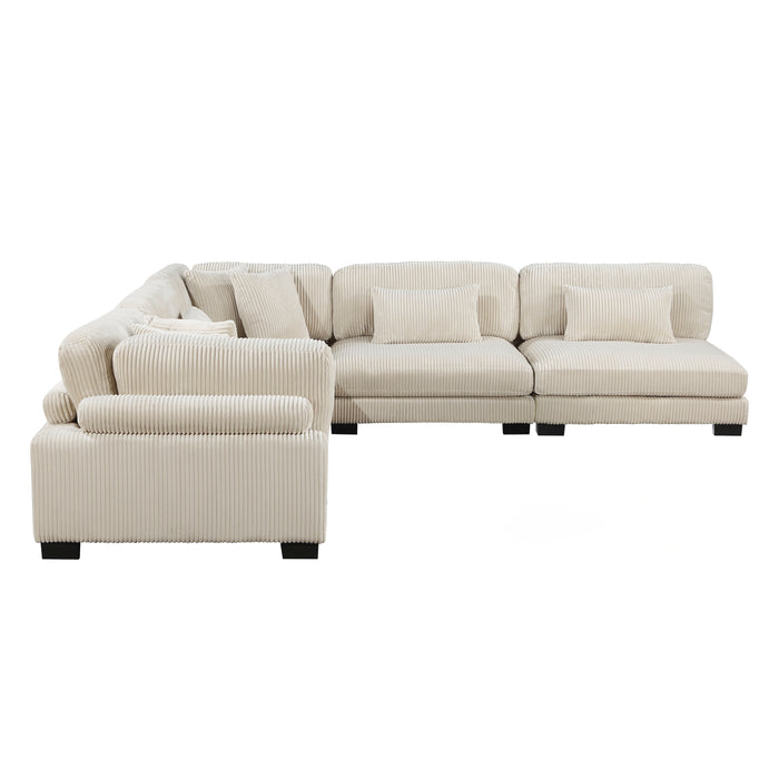 Traverse 5-Piece Modular Sectional in Beige - 8555BE*5SC