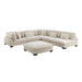 Traverse 6-Piece Modular Sectional with Ottoman in Beige - 8555BE*6OT image