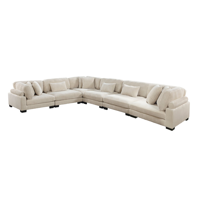 Traverse 6-Piece Modular Sectional in Beige - 8555BE*3CR3AC