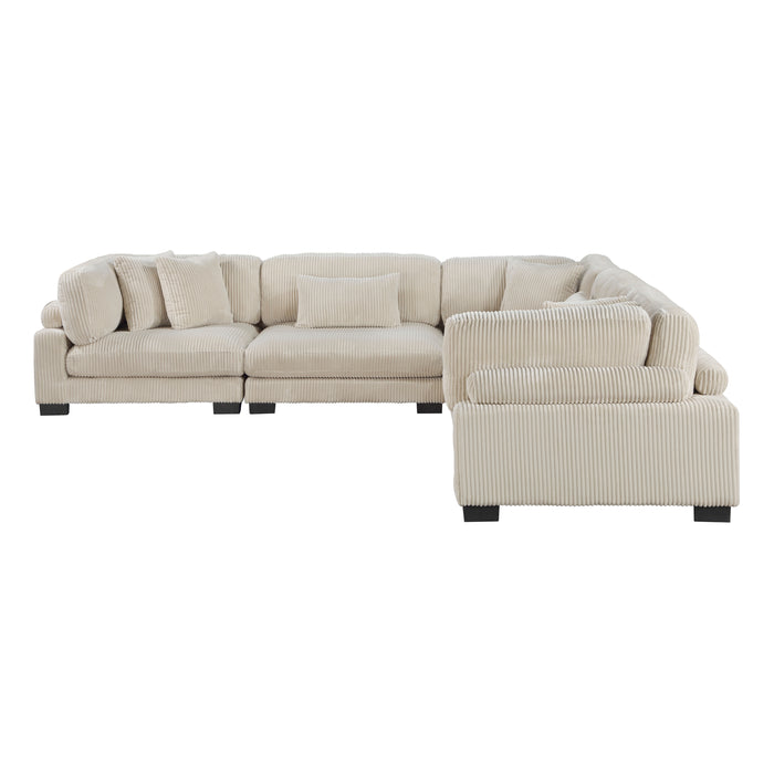 Traverse 5-Piece Modular Sectional in Beige - 8555BE*2AC3CR