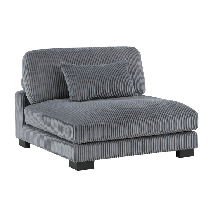 Traverse 6-Piece Modular Sectional with Ottoman in Gray - 8555GY*6OT