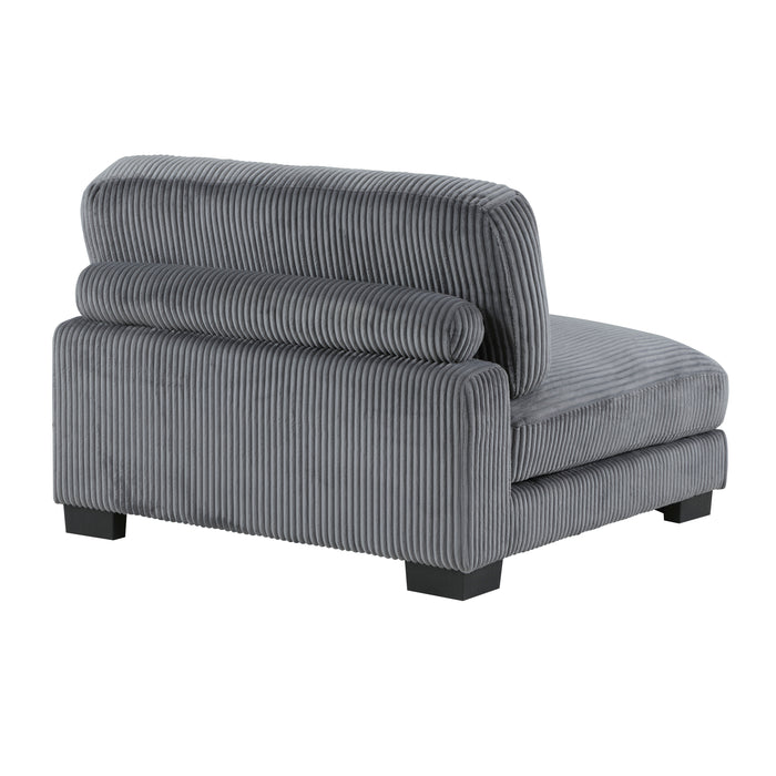 Traverse 4-Piece Modular Sectional with Ottoman in Gray - 8555GY*4OT