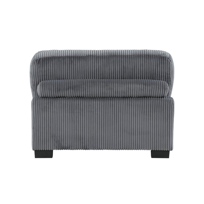 Traverse 4-Piece Modular Sectional with Ottoman in Gray - 8555GY*4OT