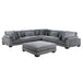 Traverse 6-Piece Modular Sectional with Ottoman in Gray - 8555GY*3CR2ACOT image