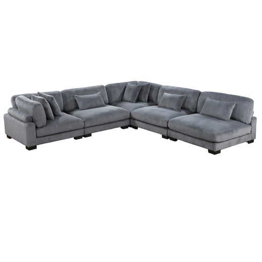 Traverse 5-Piece Modular Sectional in Gray - 8555GY*5SC image