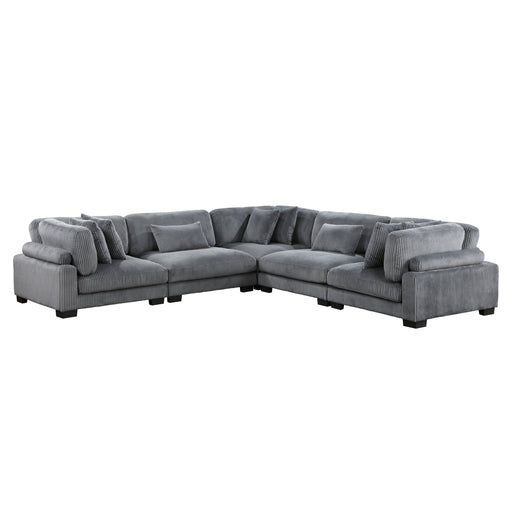 Traverse 5-Piece Modular Sectional in Gray - 8555GY*2AC3CR image