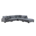 Traverse 5-Piece Modular Sectional with Ottoman in Gray - 8555GY*5OT image