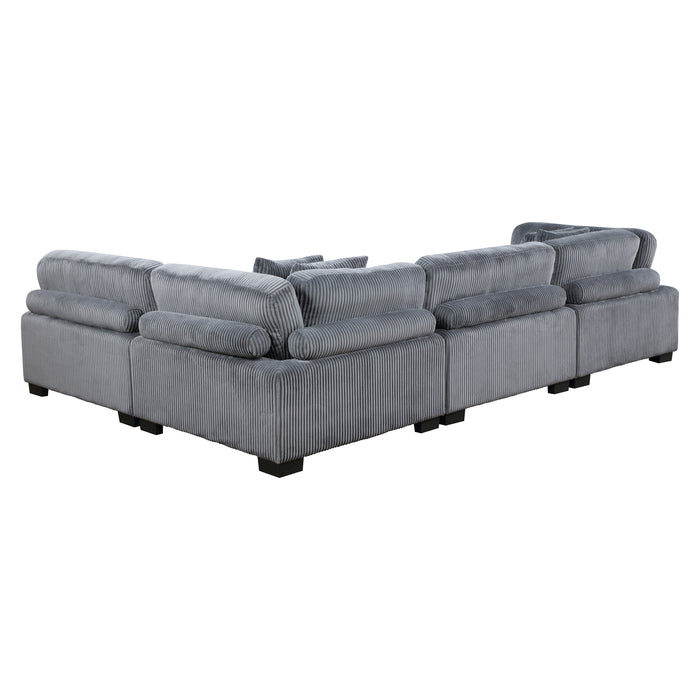 Traverse 4-Piece Modular Sectional in Gray - 8555GY*4SC