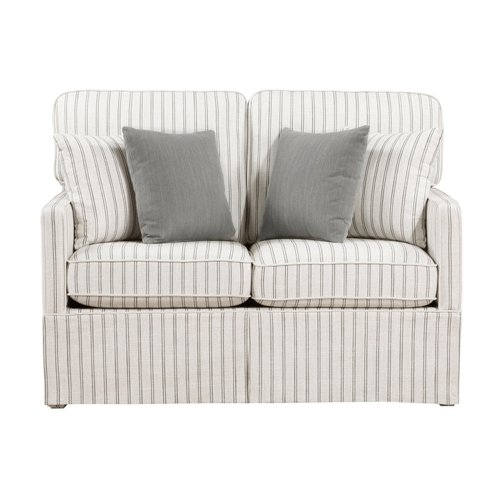 Hampstead Loveseat in Gray/White - 8557-2 image