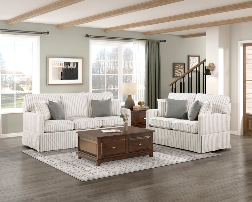 Hampstead Sofa in Gray/White - 8557-3