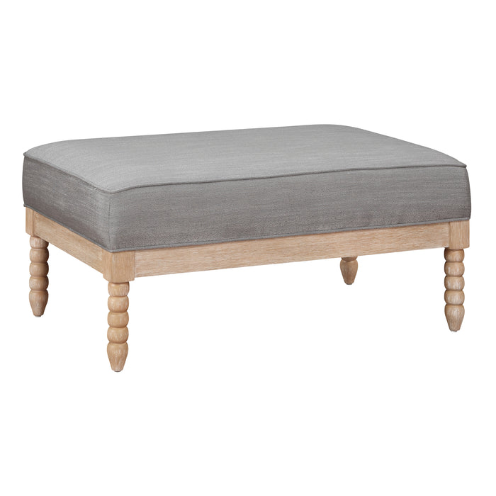 Hampstead Ottoman in Gray/Natural - 8557GY-4