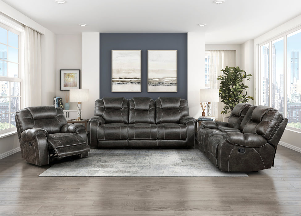 Gainesville DOUBLE RECLINING SOFA in Brown - 8560PM-3