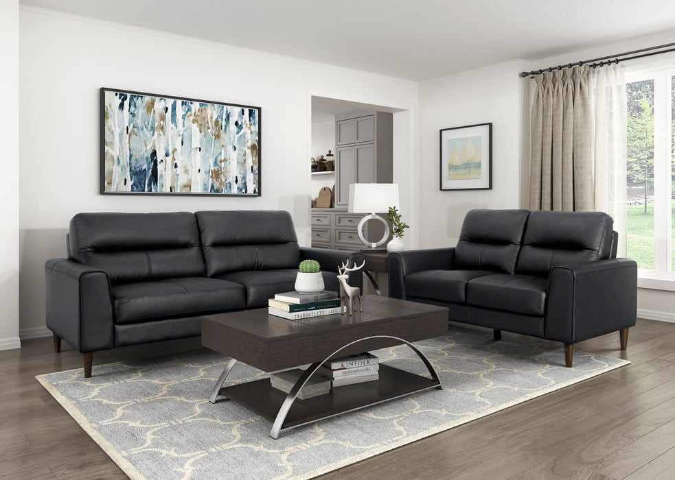 Lewes Sofa in Black - 8566BLK-3