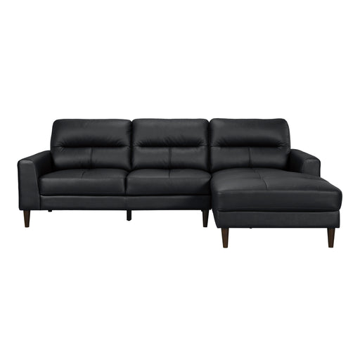 Lewes 2-Piece Sectional with Right Chaise in Black - 8566BLK*SC image