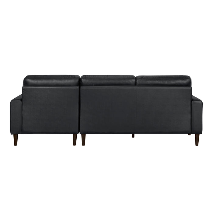 Lewes 2-Piece Sectional with Right Chaise in Black - 8566BLK*SC