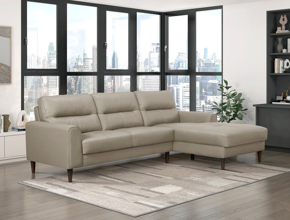 Lewes 2-Piece Sectional with Right Chaise in Beige - 8566LTE*SC