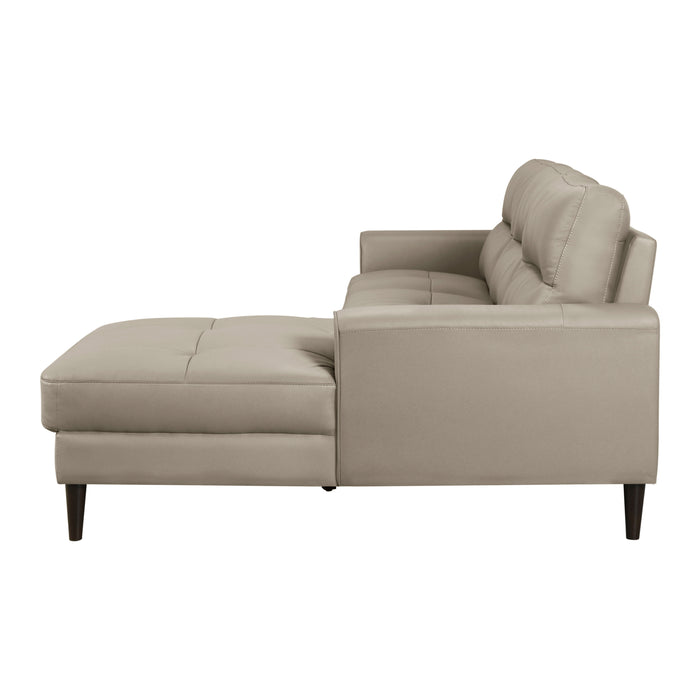 Lewes 2-Piece Sectional with Right Chaise in Beige - 8566LTE*SC