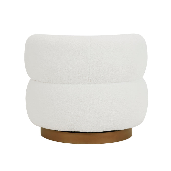 Novella Swivel Chair in White - 8568WH-1