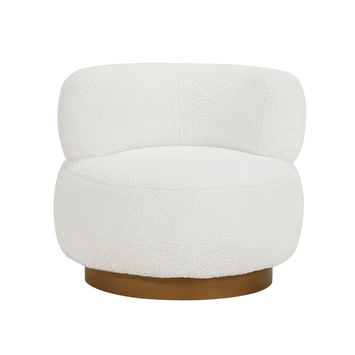 Novella Swivel Chair in White - 8568WH-1 image