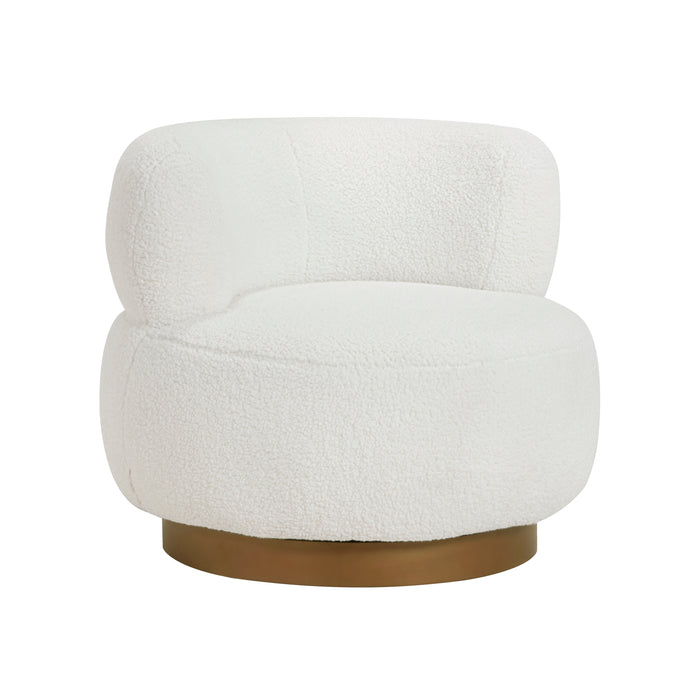 Novella Swivel Chair in White - 8568WH-1