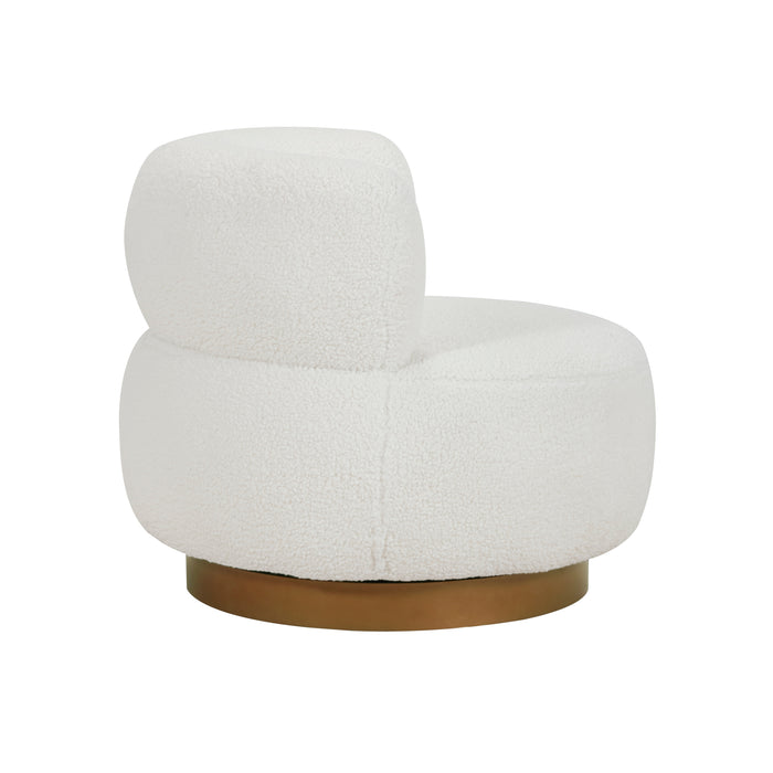 Novella Swivel Chair in White - 8568WH-1