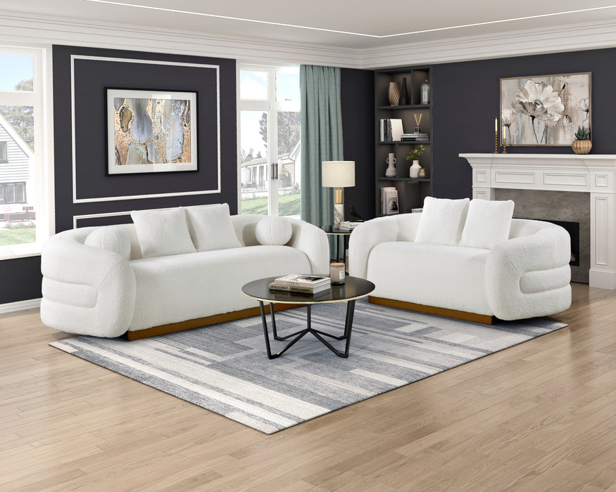 Novella Sofa in White - 8568WH-3