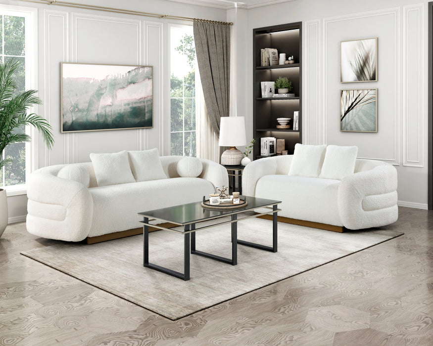 Novella Sofa in White - 8568WH-3