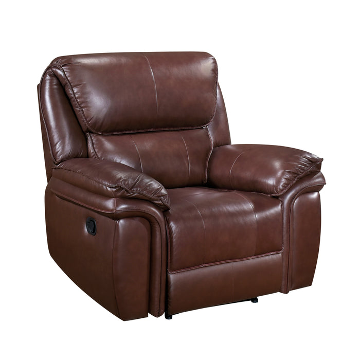 Lyman Reclining Chair in Brown - 8588BR-1