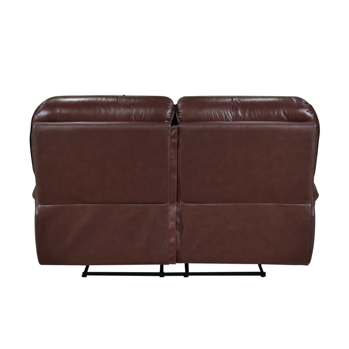 Lyman Double Reclining Loveseat in Brown - 8588BR-2