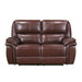 Lyman Double Reclining Loveseat in Brown - 8588BR-2 image