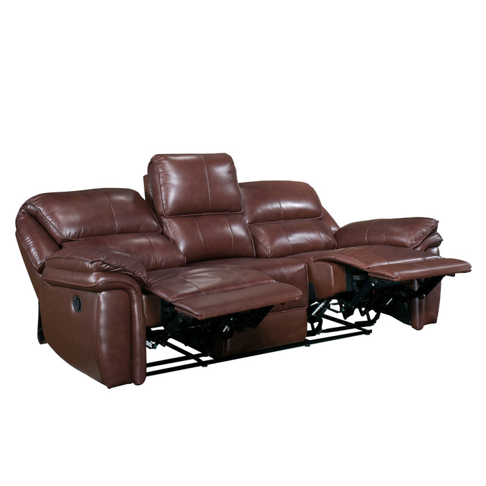 Lyman Double Reclining Sofa in Brown - 8588BR-3