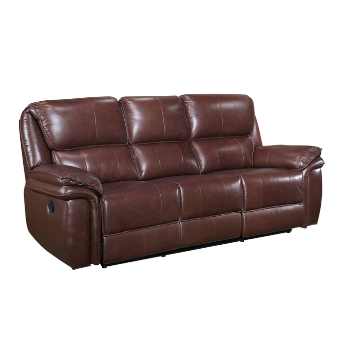 Lyman Double Reclining Sofa in Brown - 8588BR-3