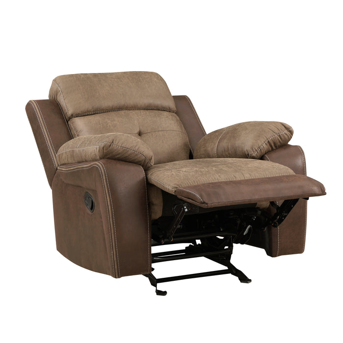 Glendale Glider Reclining Chair in Brown - 8599BR-1