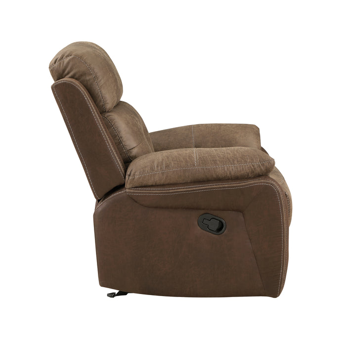 Glendale Glider Reclining Chair in Brown - 8599BR-1