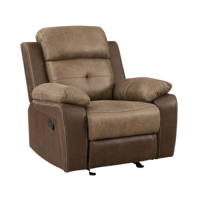 Glendale Glider Reclining Chair in Brown - 8599BR-1