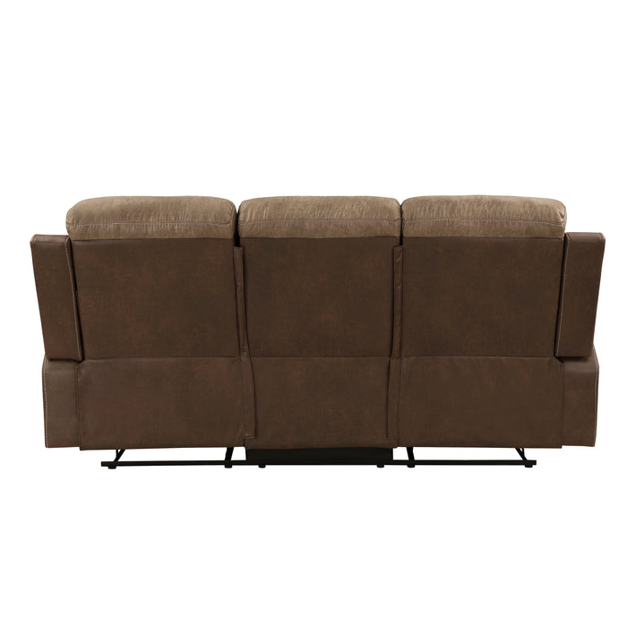 Glendale Double Reclining Sofa in Brown - 8599BR-3