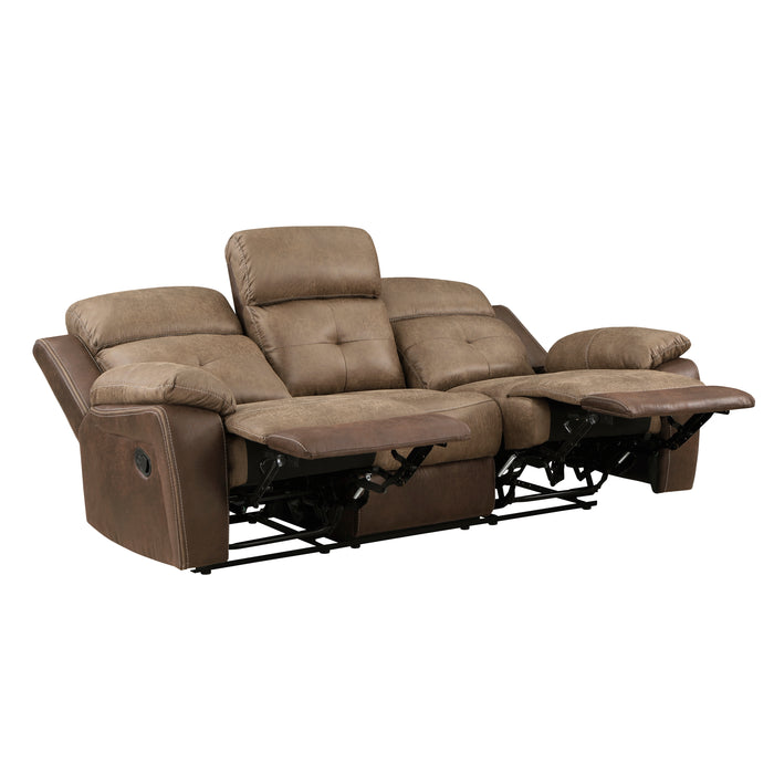 Glendale 2pc Set: Sofa, Love in Brown - 8599BR*2