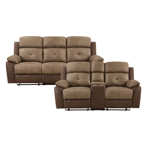 Glendale 2pc Set: Sofa, Love in Brown - 8599BR*2 image