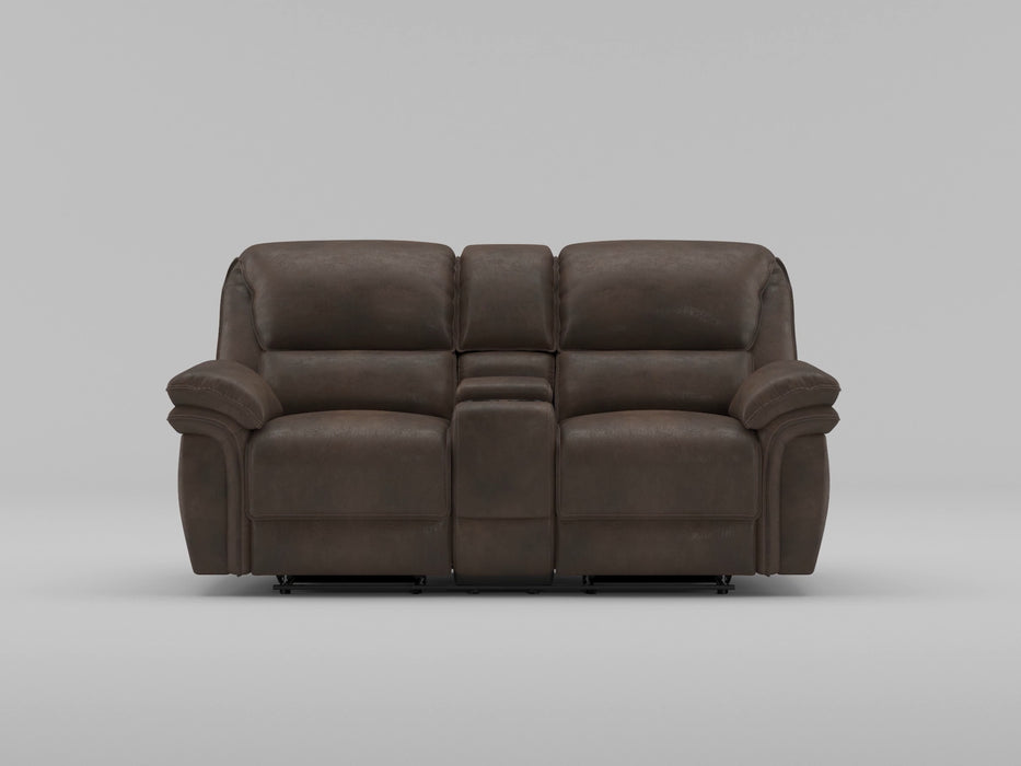 Proctor Double Reclining Loveseat with Center Console in Brown - 8517BRW-2