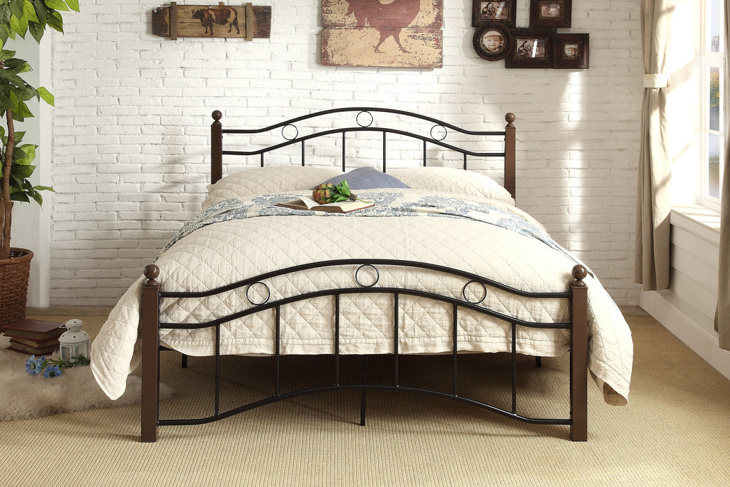 Averny Full Platform Bed in Black/Brown - 2020FBK-1