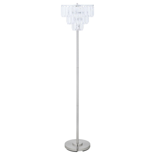 Anya Metal Base Floor Lamp Chrome and Crystal image