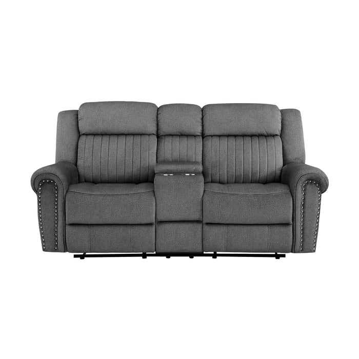 Brennen 2pc Set: Sofa, Love in Gray - 9204CC*2