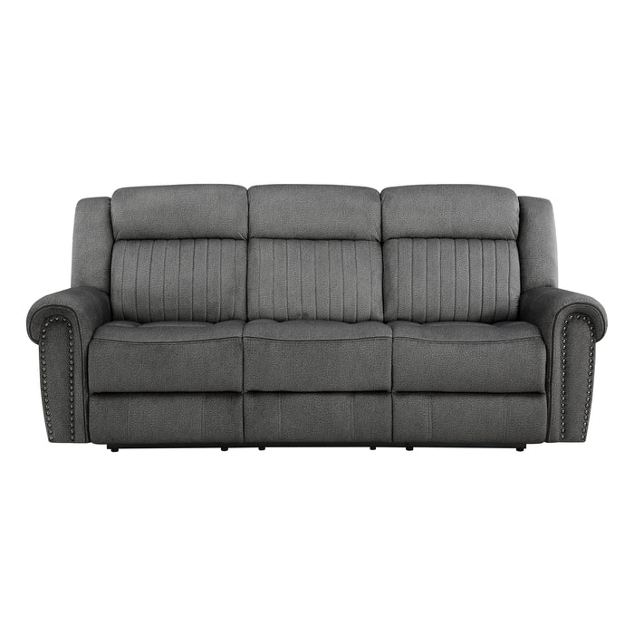 Brennen 2pc Set: Sofa, Love (Power) in Gray - 9204CC*2PW